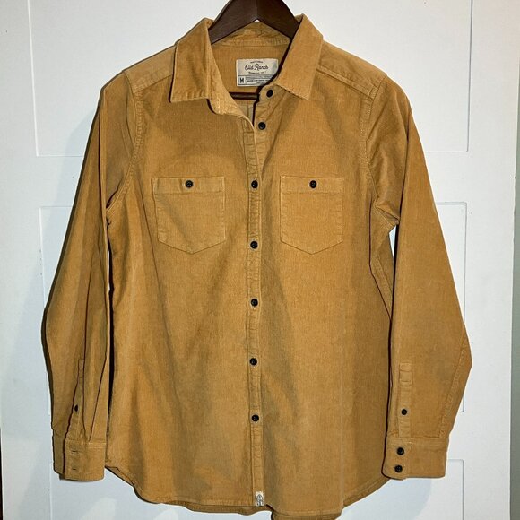 OLD RANCH Women's Size Medium Corduroy Coat Jacket Mustard Yellow With Pockets - Picture 1 of 10